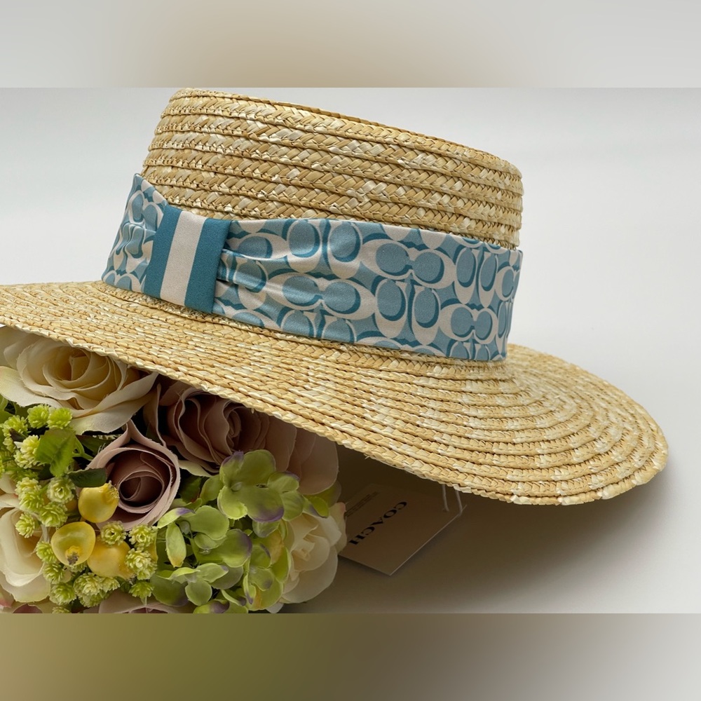 Coach Brimmed Hat With Scarf - Picture 2 of 14